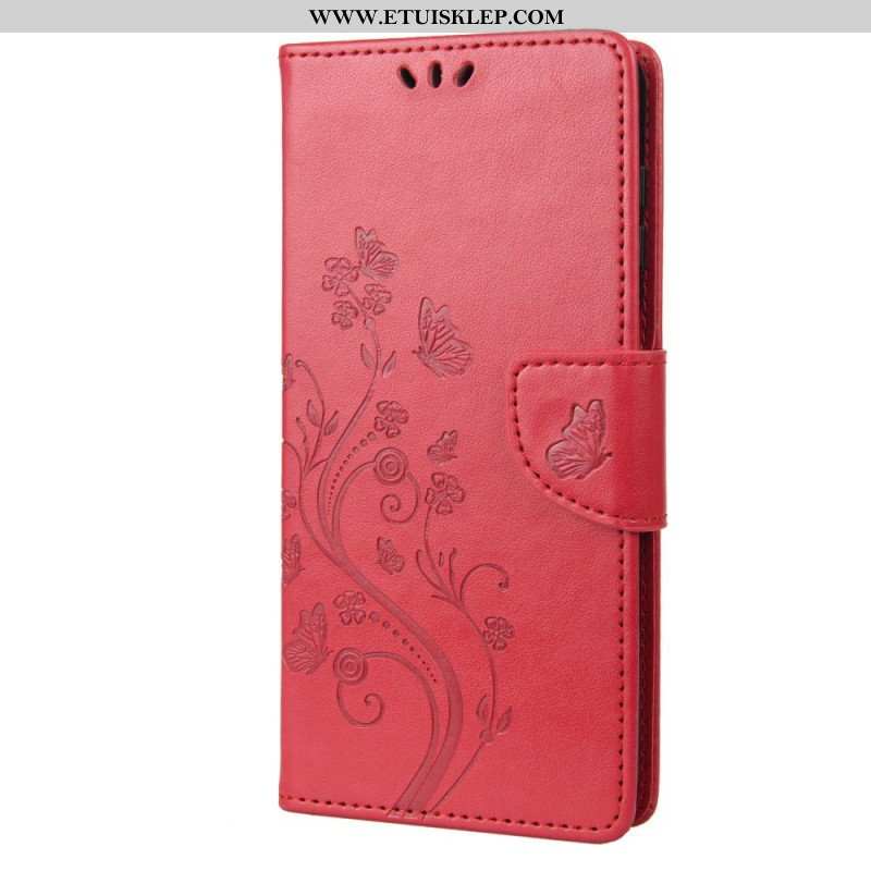 Etui Folio do Sony Xperia 10 IV Kwiaty I Motyle